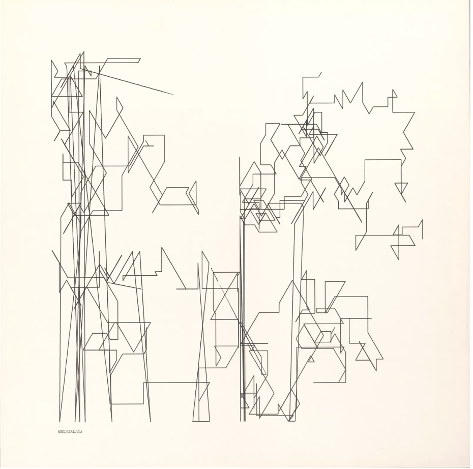 Plotter drawing, Ink on paper