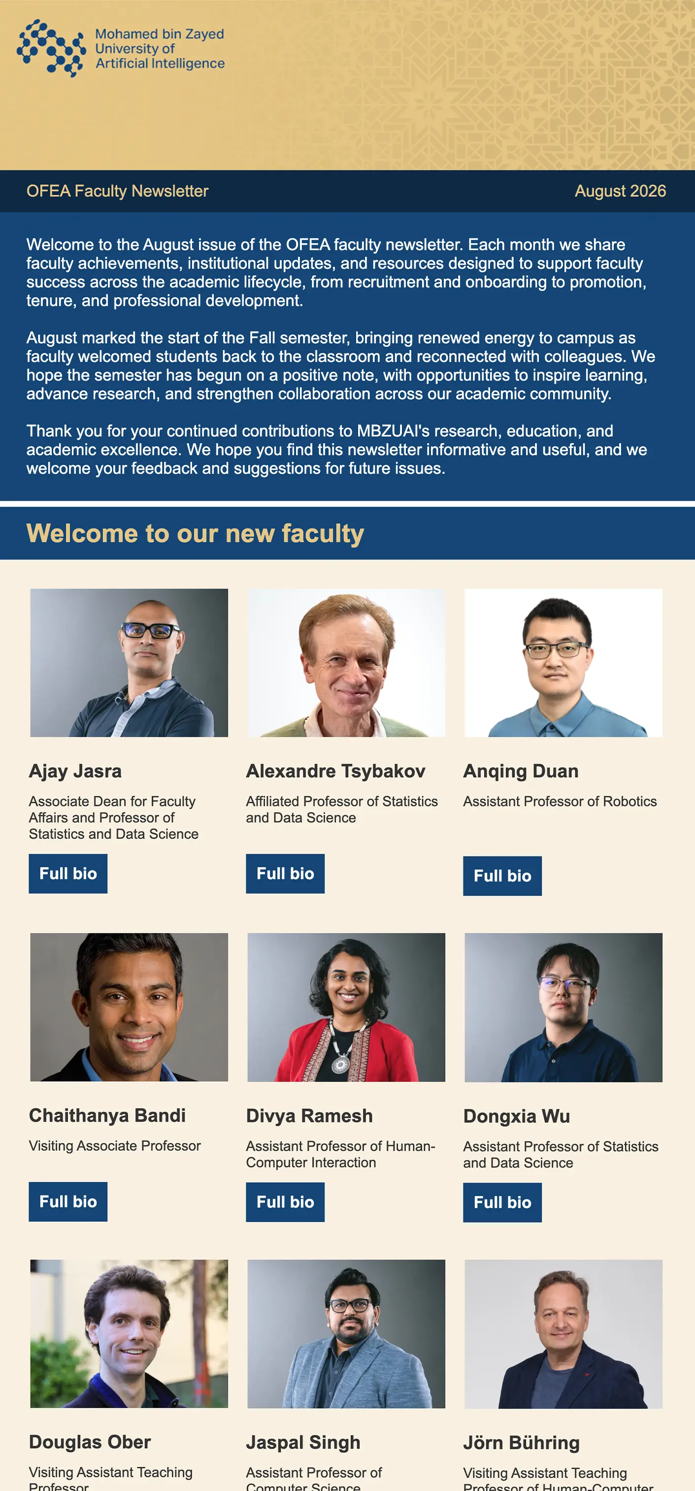 OFEA newsletter, August 2026 — cover preview (opens PDF)
